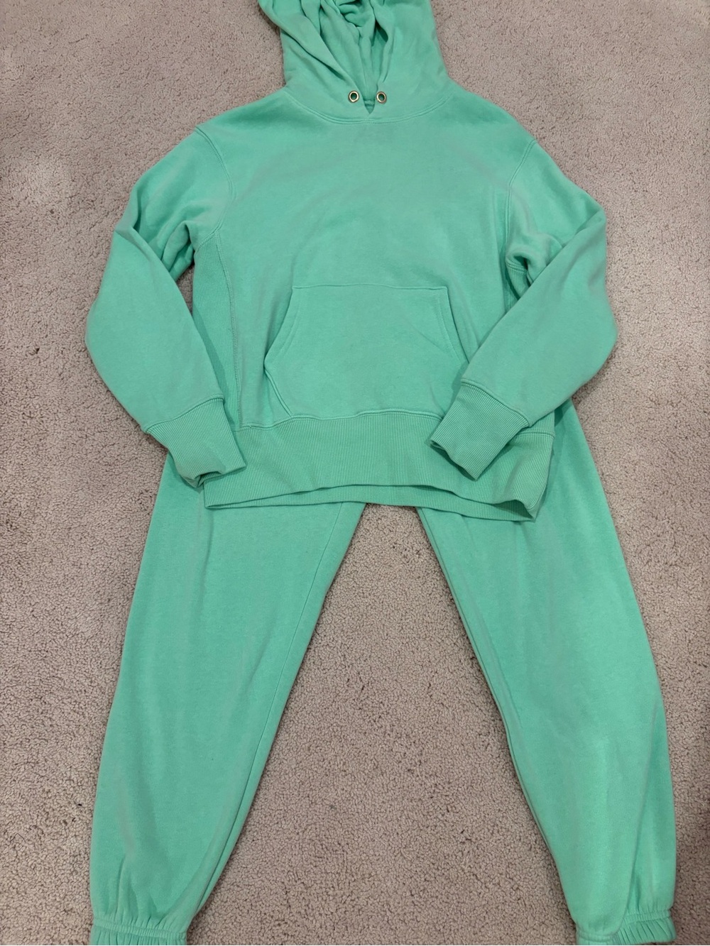 KatieJ NYC Tween Dylan Hoodie Green and Pants Set, Size Large